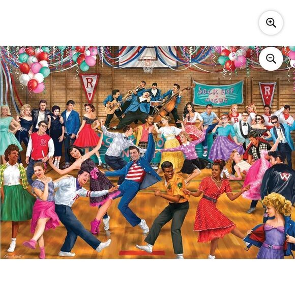 Jigsaw Puzzle 50s Sock Hop 750 Pieces - Picture 4 of 8